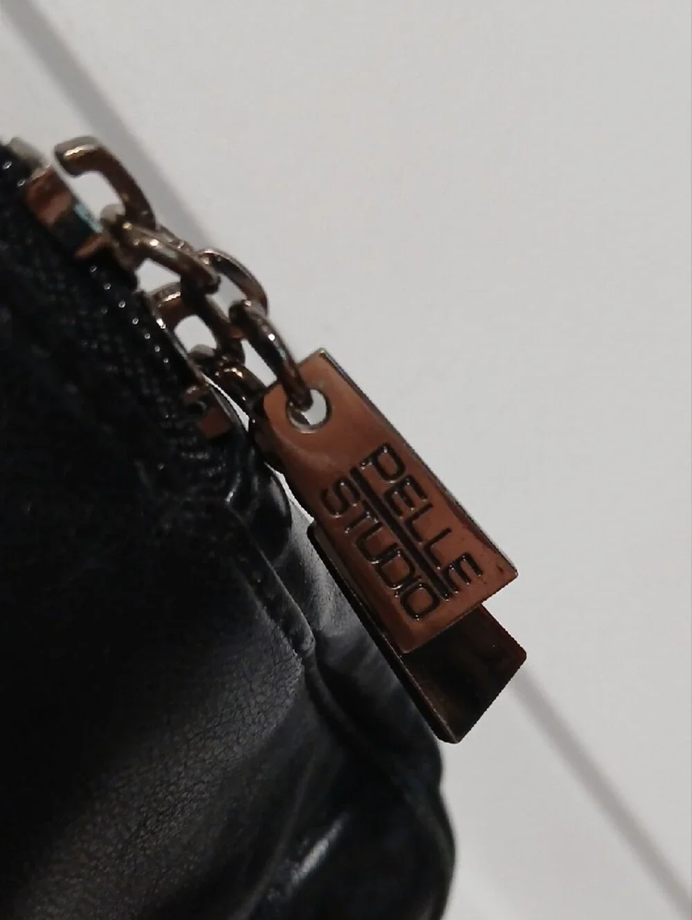 Pelle Studio Black Faux Leather Square Backpack